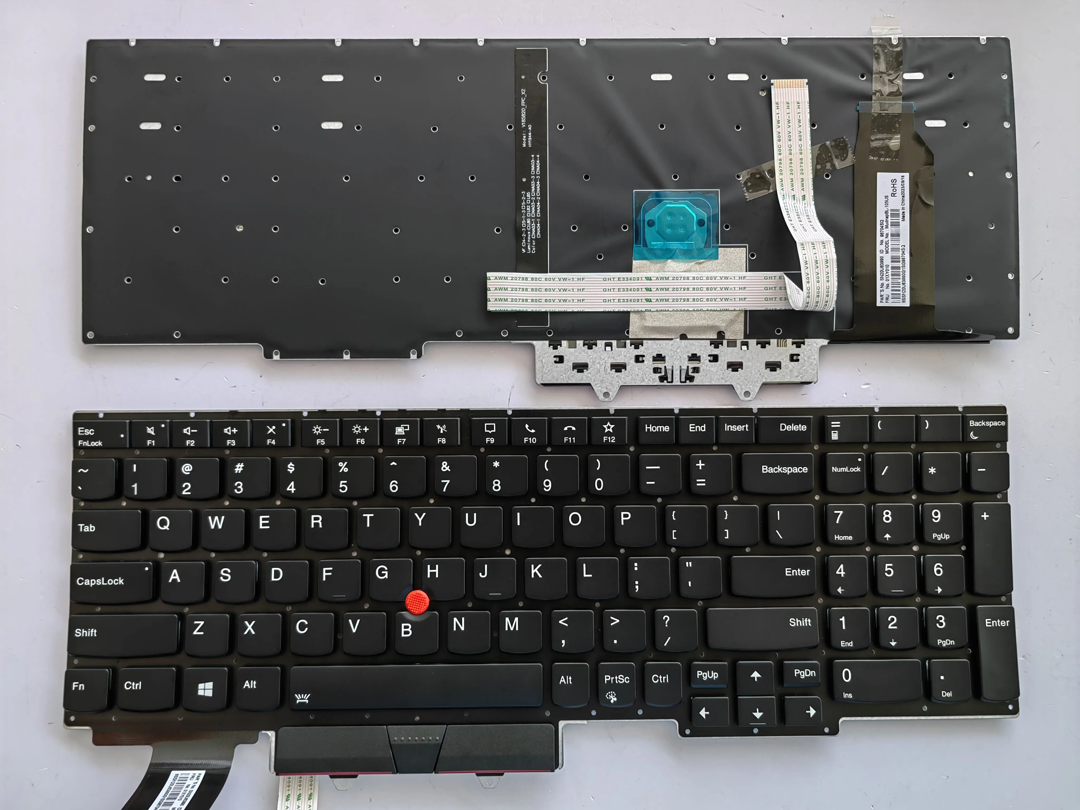 Picture of Laptop US keyboard forNew Replacement Keyboard Laptop For IBM E15 second generation/E15 GEN2 BLACK With Point Backlit (OEM) US US Layout